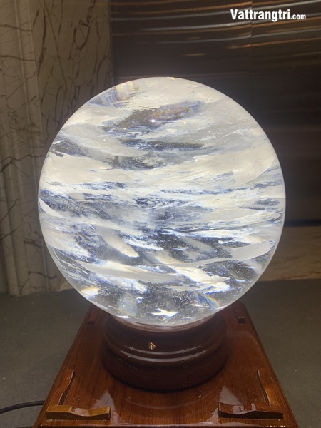 Quả Cầu Obsidian trắng 23cm