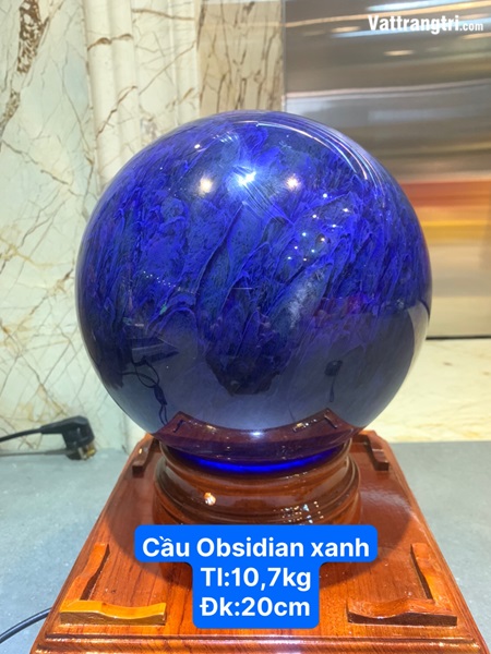 Quả Cầu Obsidian xanh Dương 20cm