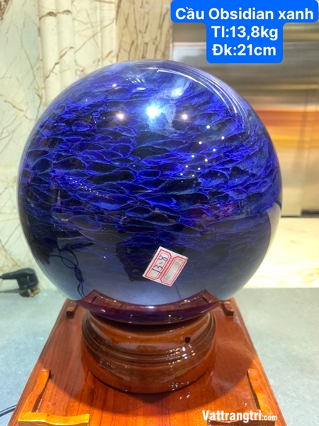 Quả Cầu Obsidian xanh Dương 21cm