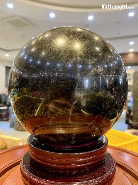 Quả Cầu thạch anh đen 17cm