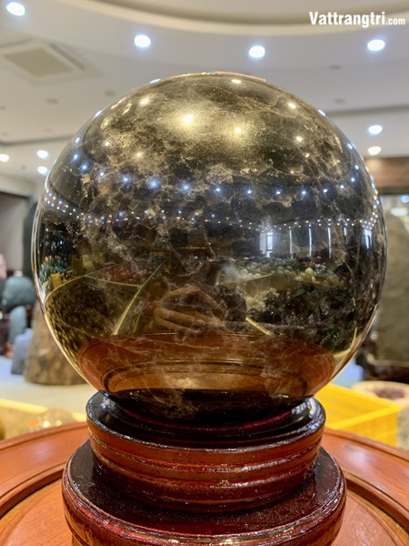 Quả Cầu thạch anh đen 17cm