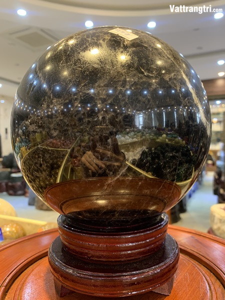 Quả Cầu thạch anh đen 20cm