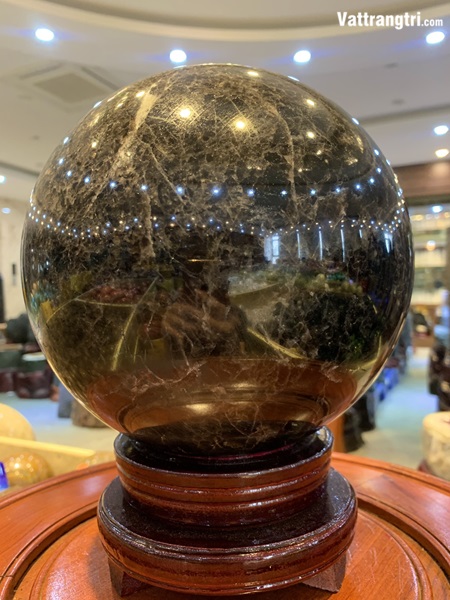 Quả Cầu thạch anh đen 20cm