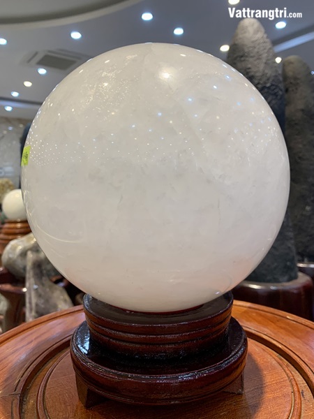 Quả cầu thạch anh trắng dừa 20cm
