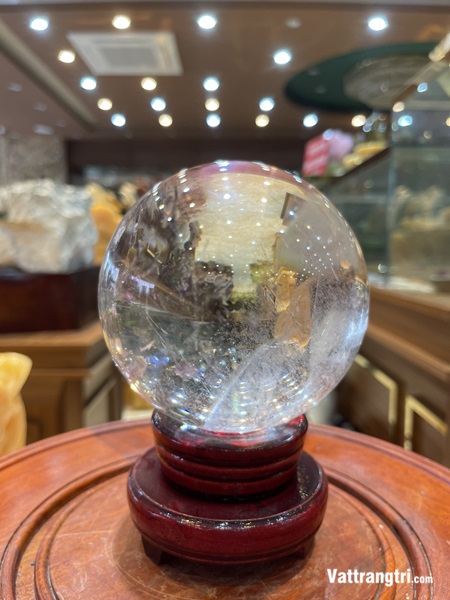 Quả Cầu thạch anh trắng vip siêu trong 12cm