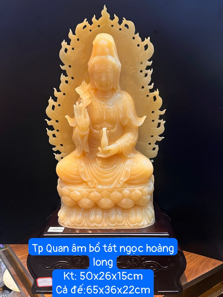Quan âm bồ tát ngọc hoàng long 65cm