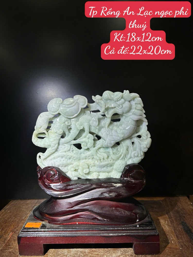 Rồng An Lạc Ngọc Phỉ Thuý (Kèm giấy kiểm đinh)