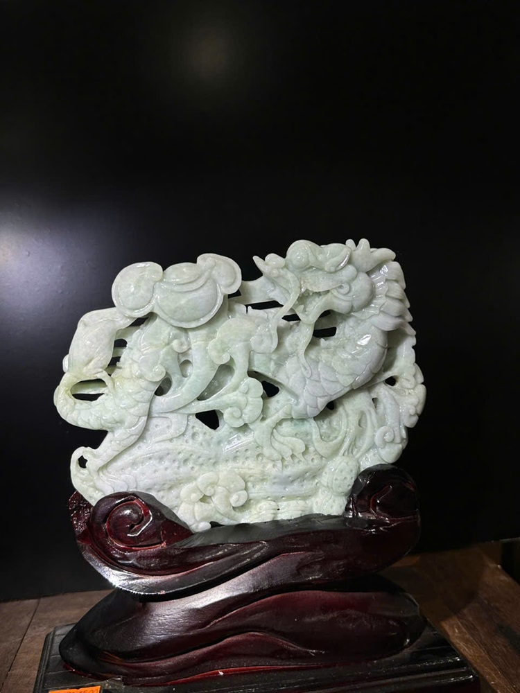 Rồng An Lạc Ngọc Phỉ Thuý (Kèm giấy kiểm đinh)