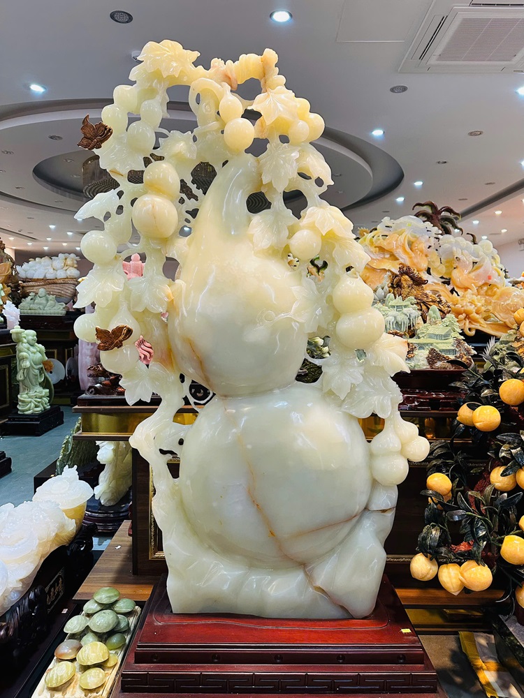 Siêu Phẩm Hồ Lô Phúc Lộc Ngọc Onyx Tự Nhiên