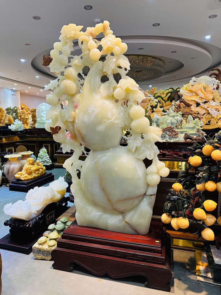 Siêu Phẩm Hồ Lô Phúc Lộc Ngọc Onyx Tự Nhiên