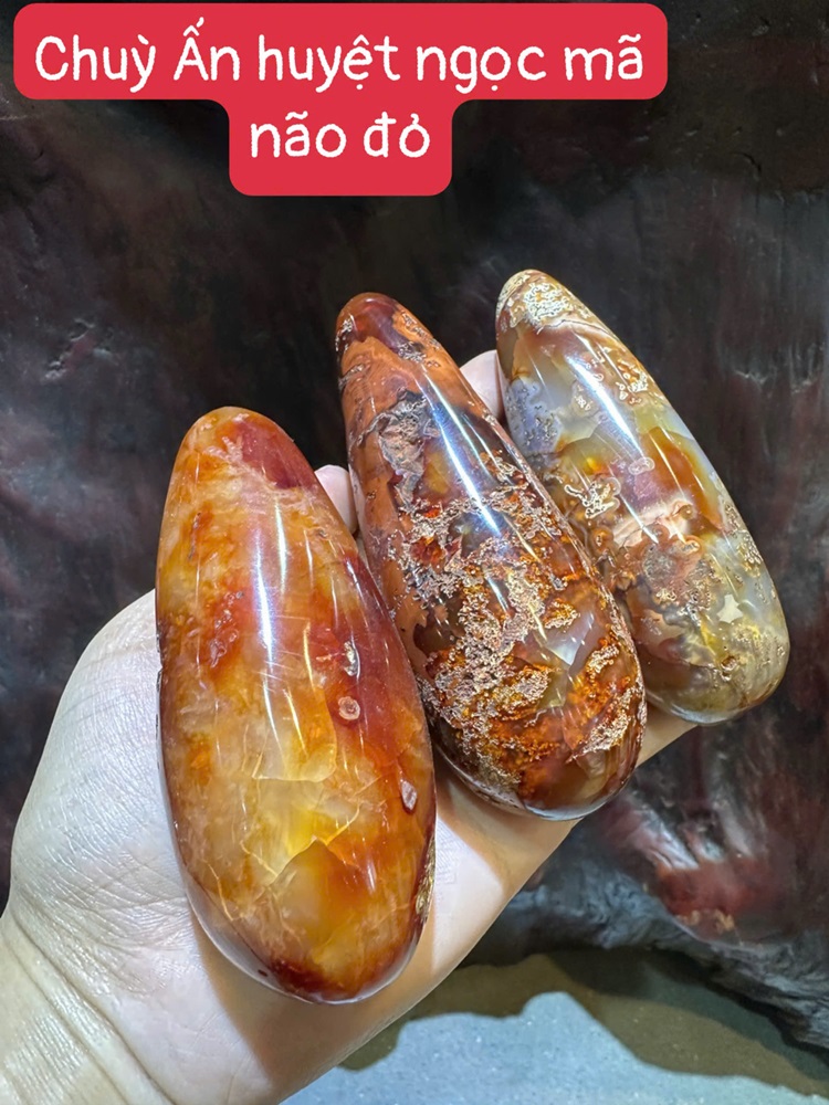 SLL Chuỳ Ấn Huyệt Ngọc Mã Não Đỏ
