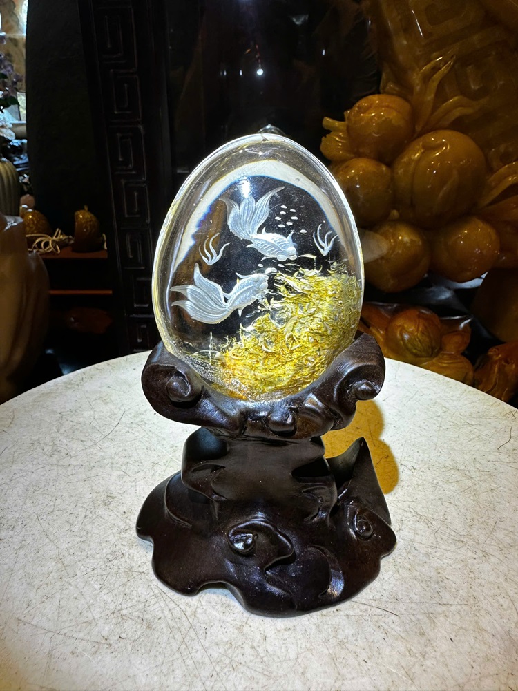Trứng Song Ngư Cát Hạnh Thạch Anh Ưu Linh