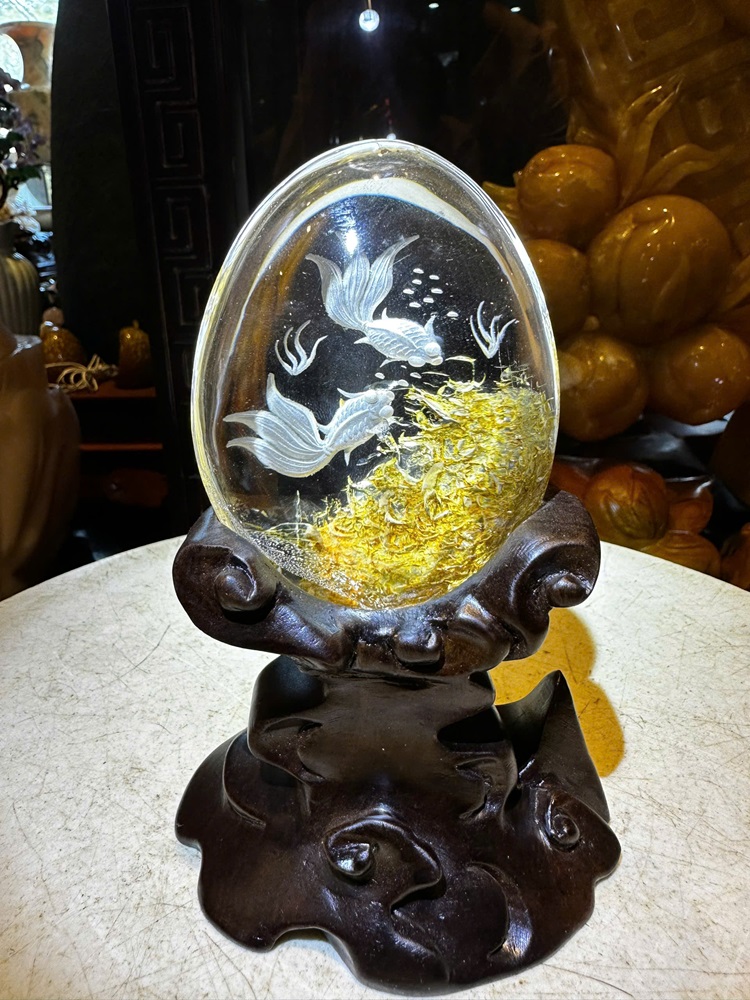 Trứng Song Ngư Cát Hạnh Thạch Anh Ưu Linh