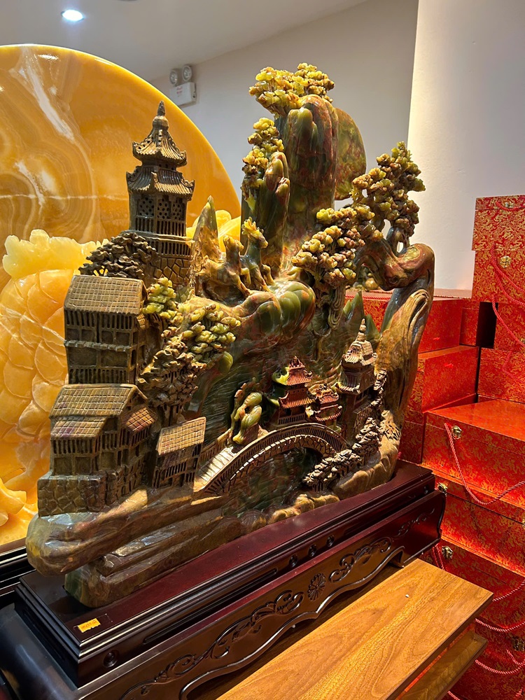 Tác Phẩm Bồng Lai Tiên Cảnh Ngọc Onyx 88x77x12cm