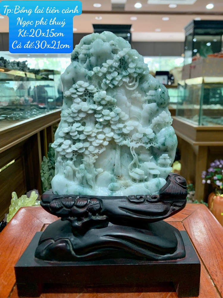 Tác Phẩm Bồng lai tiên cảnh Ngọc Phỉ Thuý 30x21cm