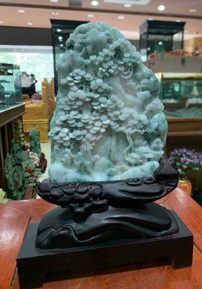 Tác Phẩm Bồng lai tiên cảnh Ngọc Phỉ Thuý 30x21cm