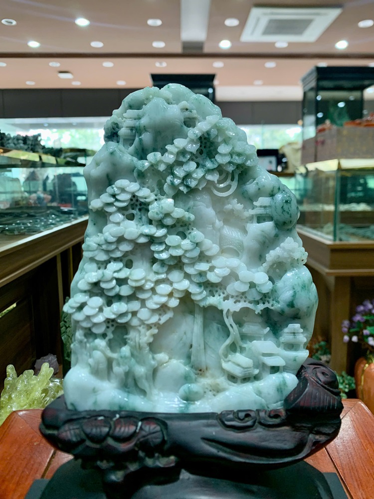 Tác Phẩm Bồng lai tiên cảnh Ngọc Phỉ Thuý 30x21cm