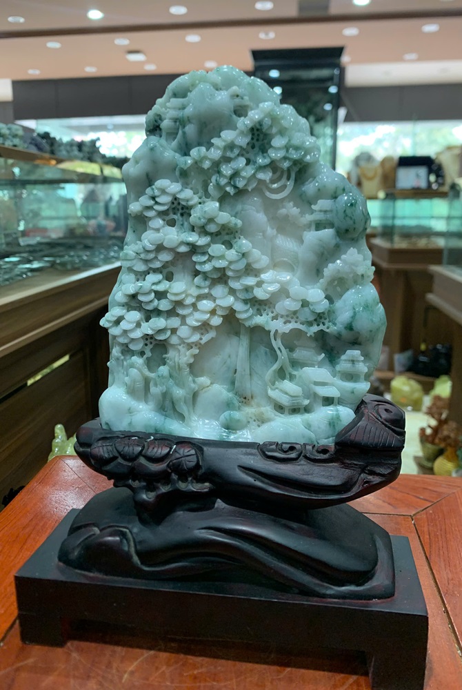 Tác Phẩm Bồng lai tiên cảnh Ngọc Phỉ Thuý 30x21cm