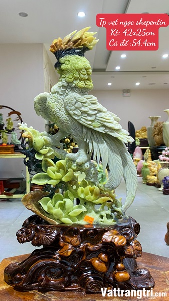 Tác phẩm Vẹt ngọc serpentine 54.4cm