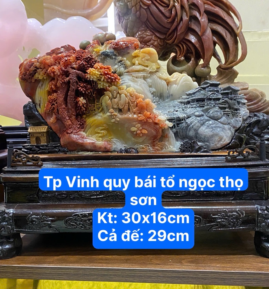 Tác Phẩm Vinh Quy Bái Tổ Ngọc Thọ Sơn 30x16cm