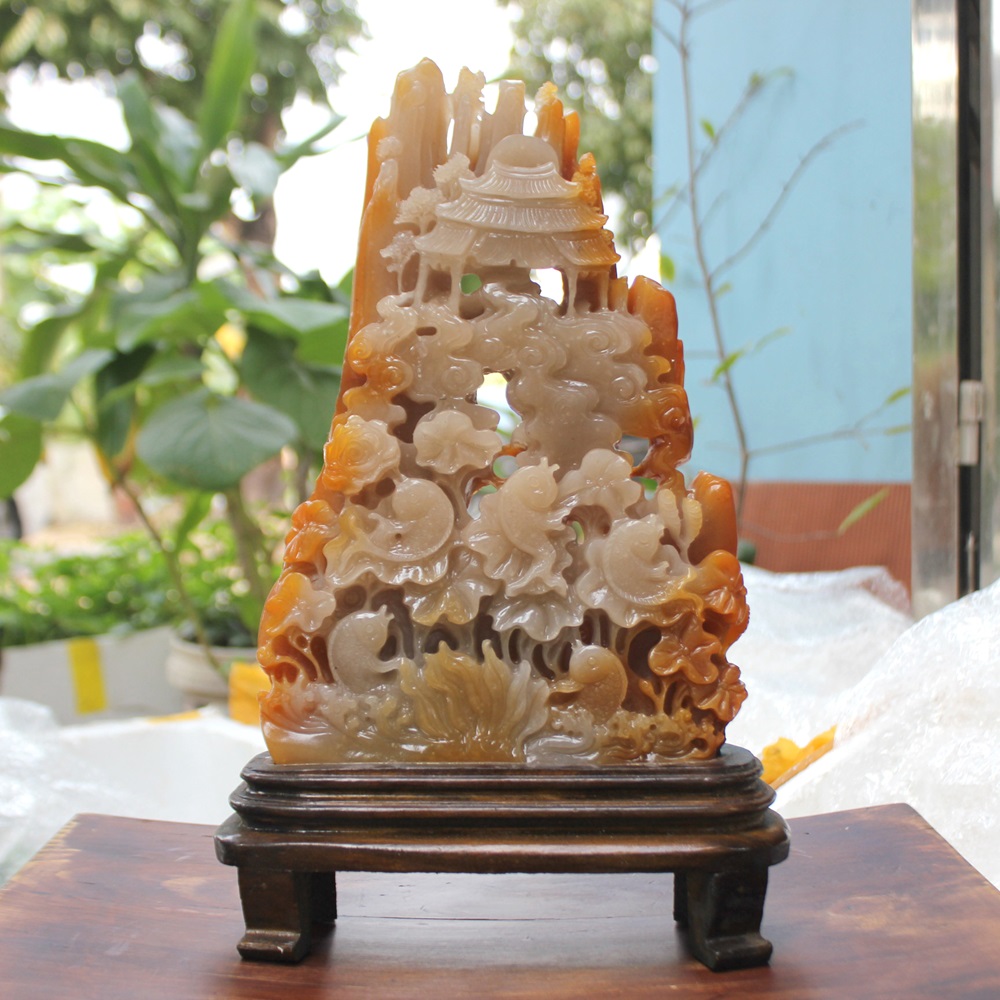 Tam Ngư Vượt Vũ Môn Ngọc Thọ Sơn 22 x 34