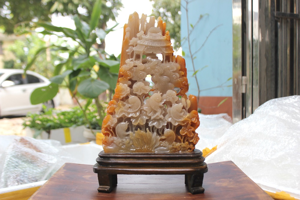 Tam Ngư Vượt Vũ Môn Ngọc Thọ Sơn 22 x 34