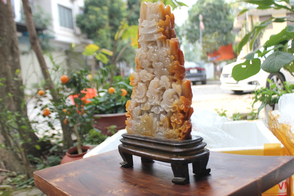 Tam Ngư Vượt Vũ Môn Ngọc Thọ Sơn 22 x 34