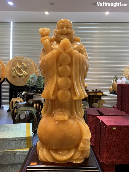 Thần tài di lặc chúc phúc ngọc hoàng long 73cm