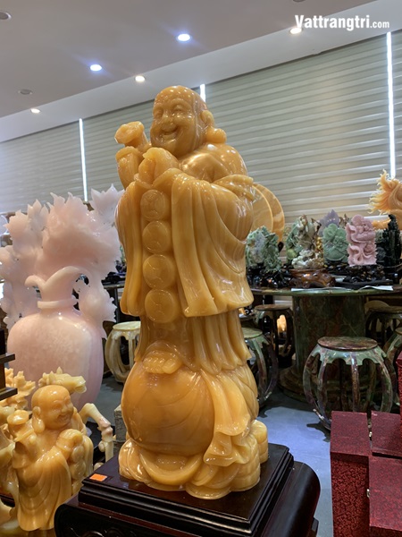 Thần tài di lặc chúc phúc ngọc hoàng long 73cm