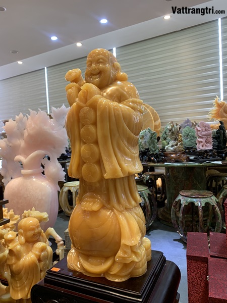 Thần tài di lặc chúc phúc ngọc hoàng long 73cm