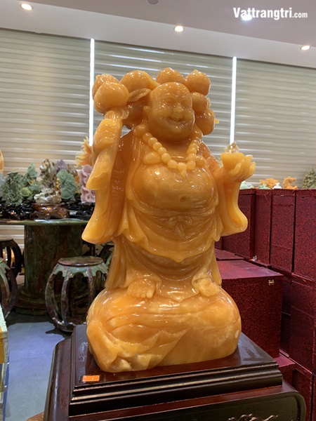 Thần tài di lặc đá quý ngọc hoàng long 63cm