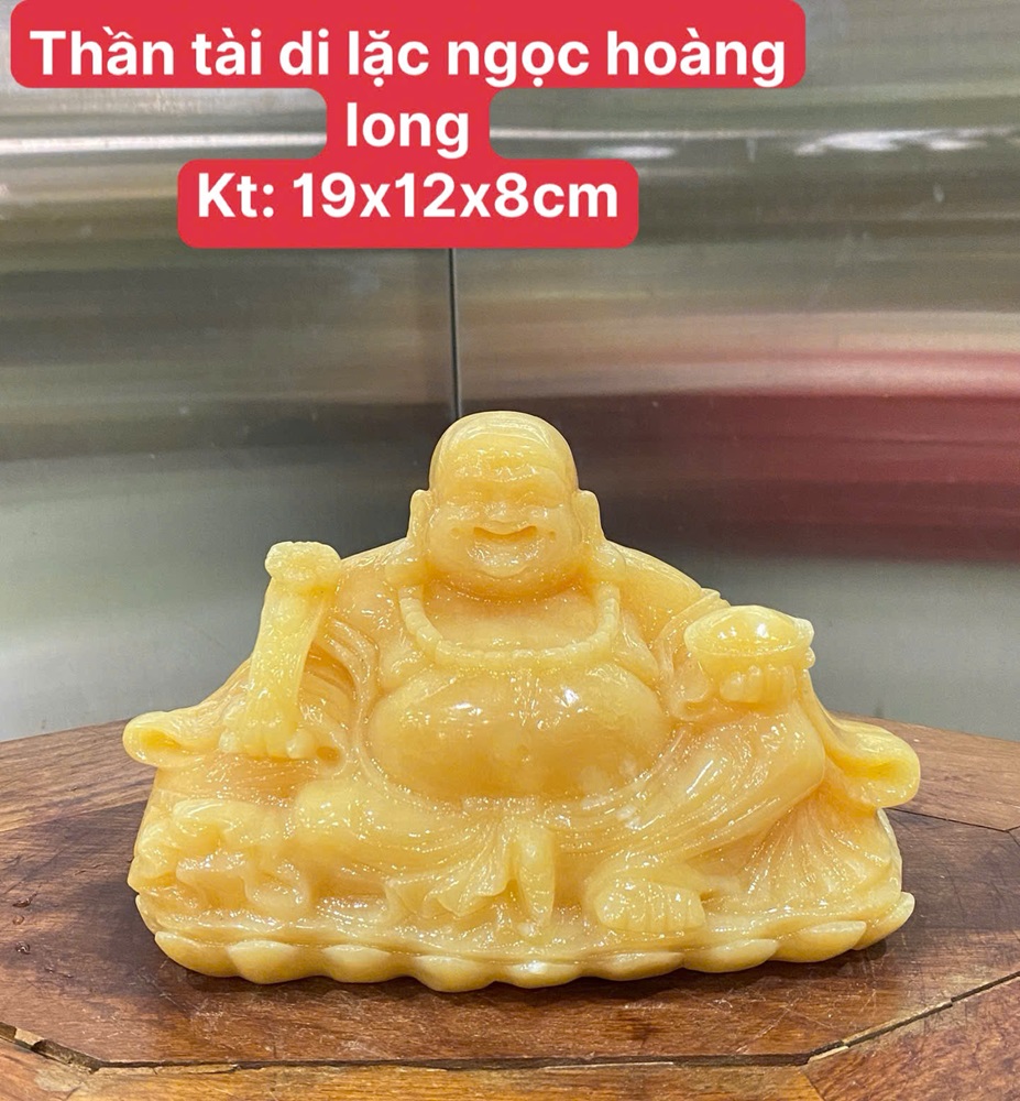 Thần tài di lặc ngọc hoàng long 19cm