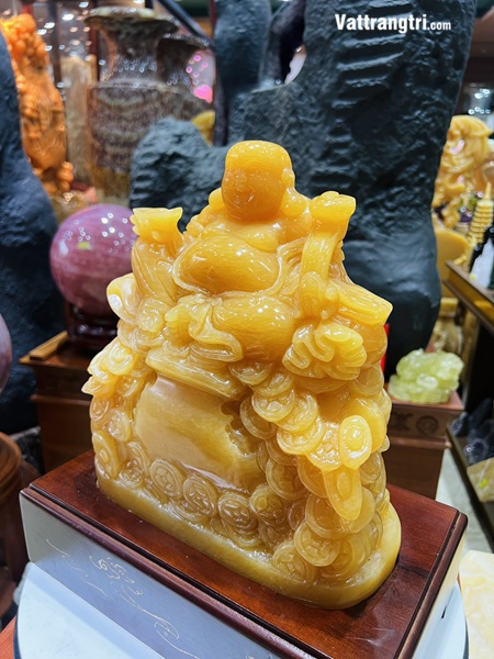 Thần Tài Di Lặc Ngọc Hoàng Long 25cm