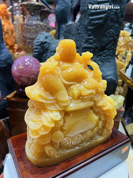 Thần Tài Di Lặc Ngọc Hoàng Long 25cm