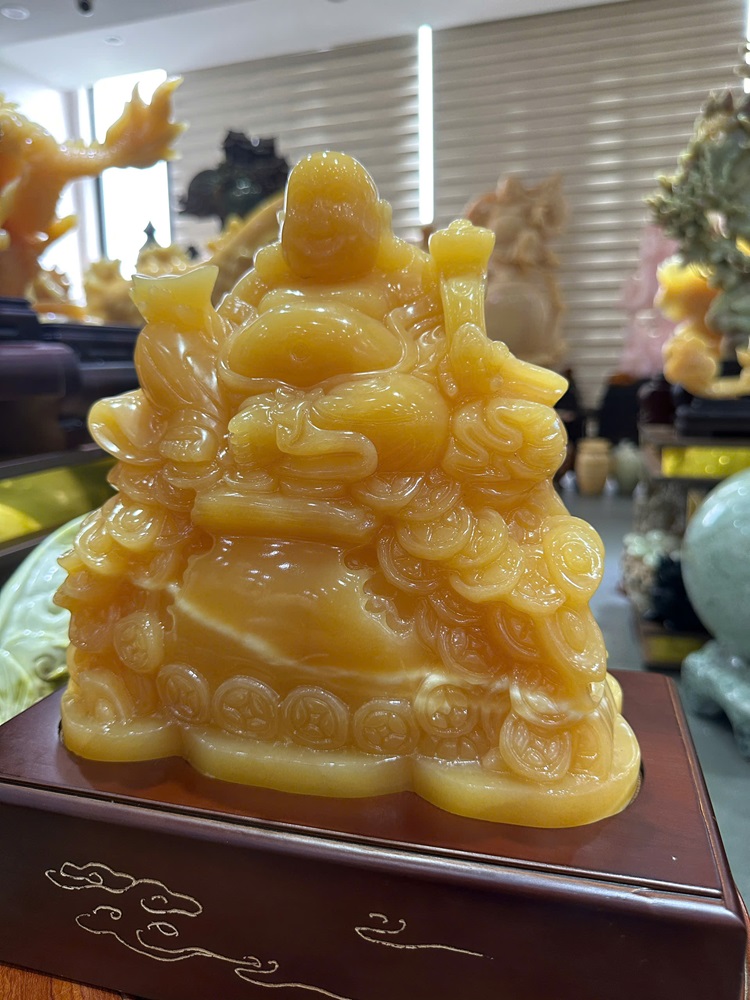 Thần tài di lặc ngọc hoàng long 32cm