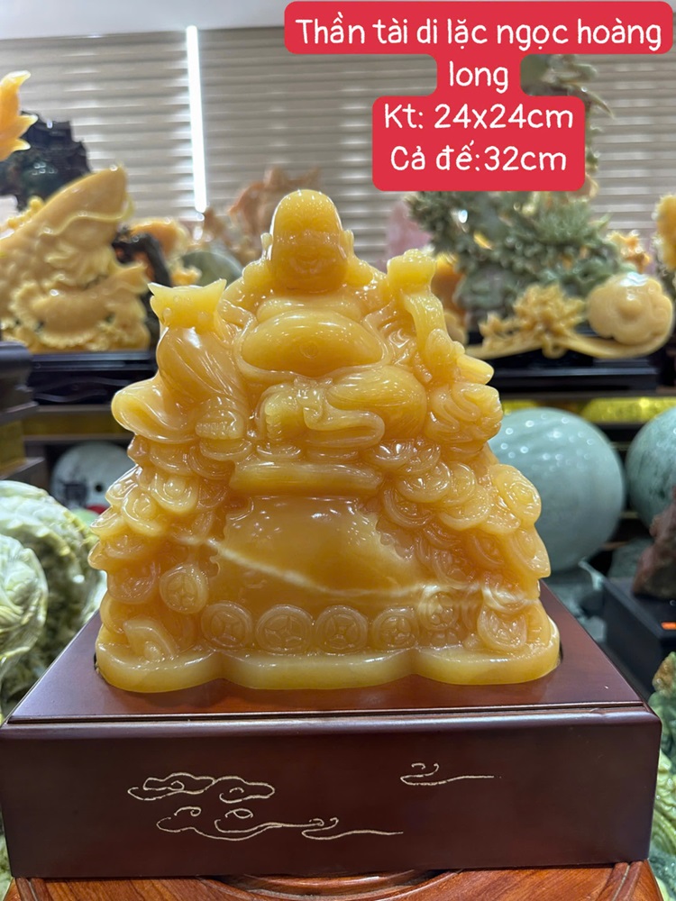 Thần tài di lặc ngọc hoàng long 32cm