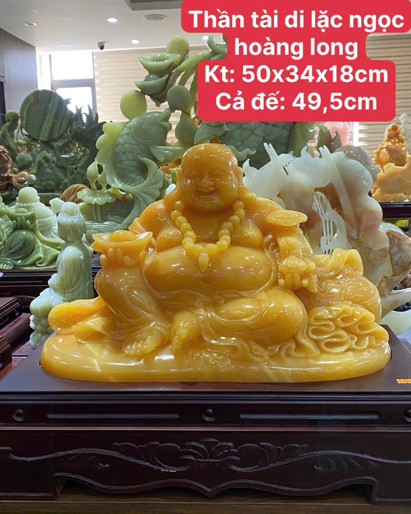 Thần tài di lặc ngọc hoàng long 50cm