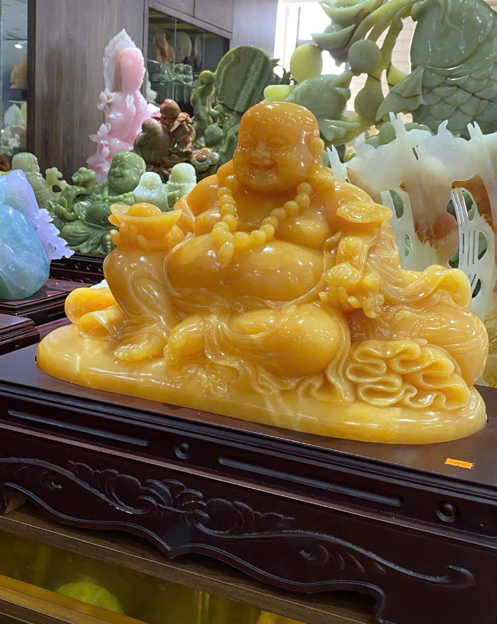 Thần tài di lặc ngọc hoàng long 50cm