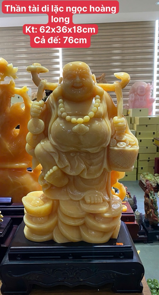 Thần tài di lặc ngọc hoàng long 62cm