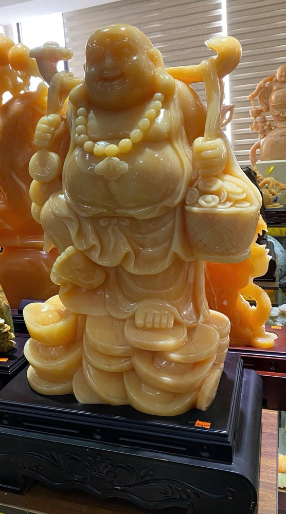 Thần tài di lặc ngọc hoàng long 62cm
