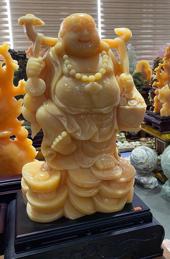 Thần tài di lặc ngọc hoàng long 62cm