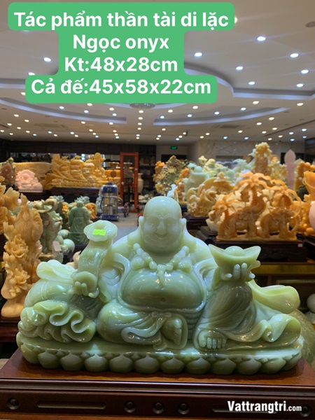 Thần tài di lặc Ngọc onyx 45cm