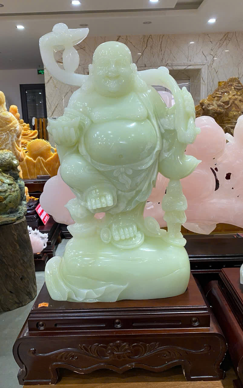 Thần tài di lặc ngọc onyx 74cm