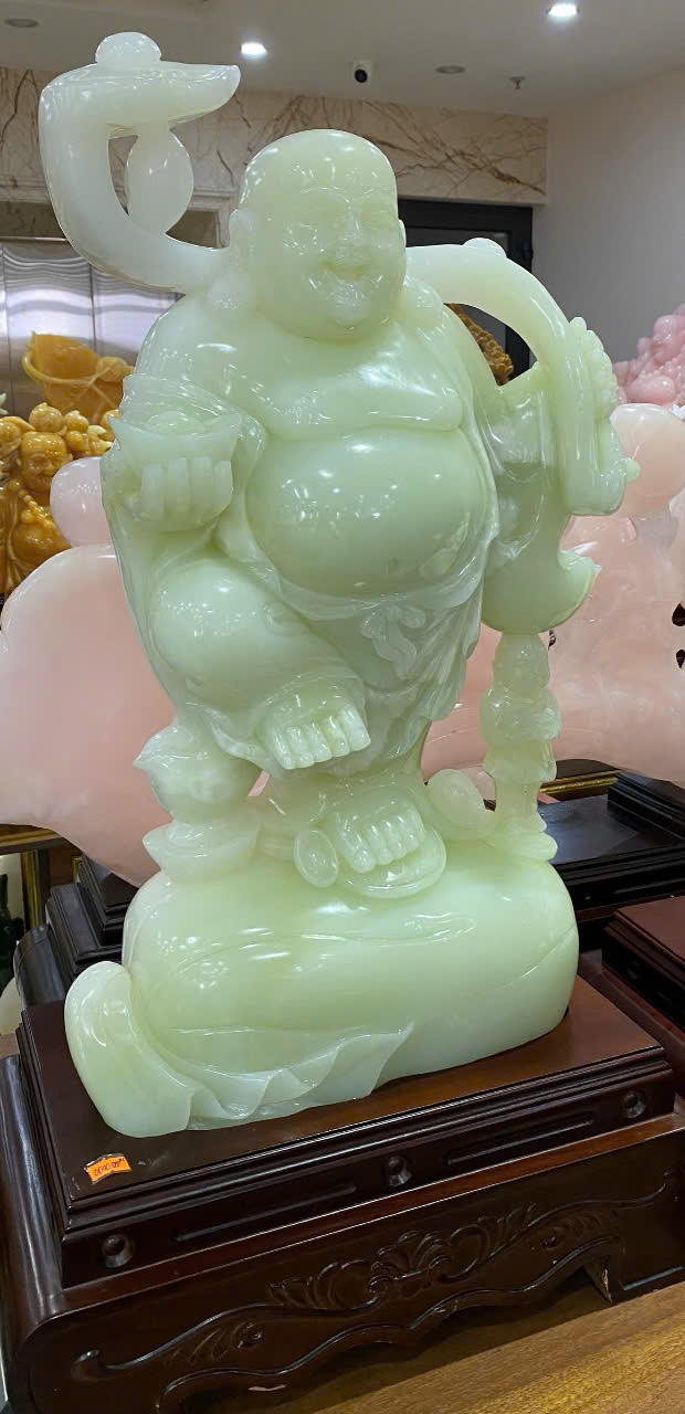 Thần tài di lặc ngọc onyx 74cm