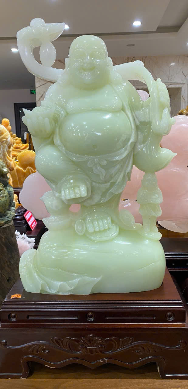 Thần tài di lặc ngọc onyx 74cm