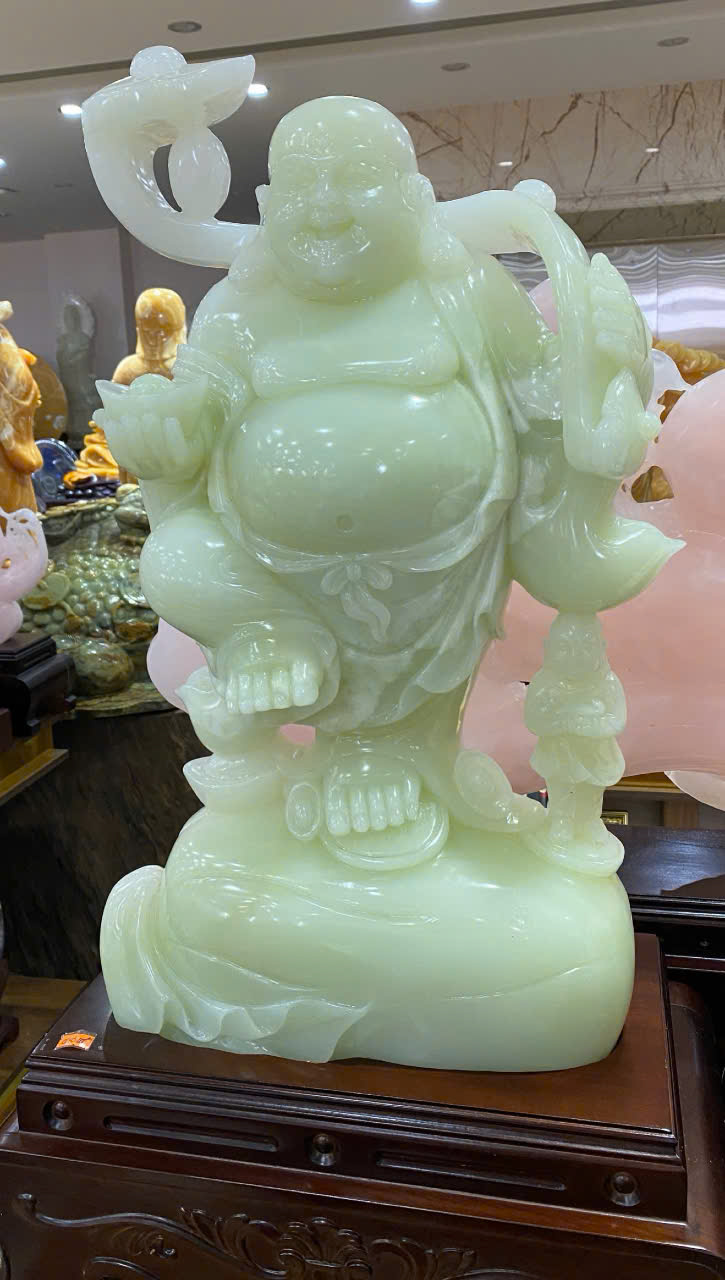 Thần tài di lặc ngọc onyx 74cm