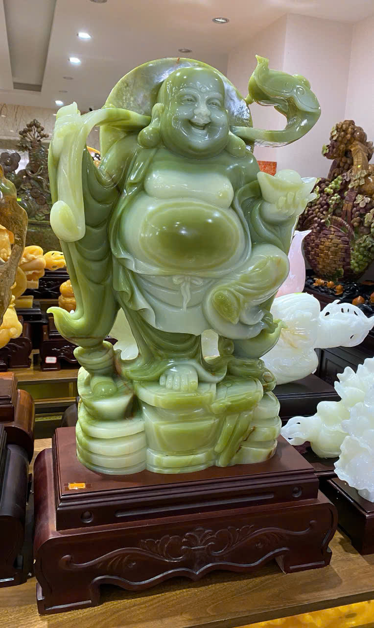 Thần tài di lặc ngọc onyx 75cm