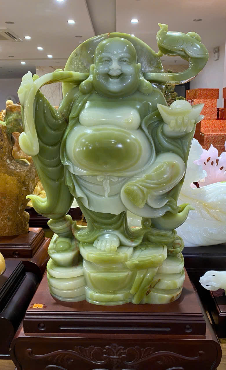 Thần tài di lặc ngọc onyx 75cm