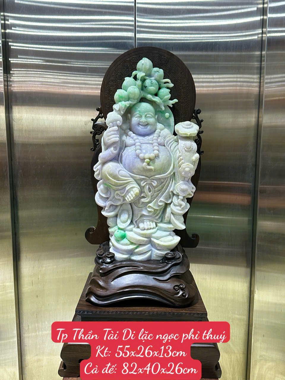 Thần Tài Di Lặc Ngọc Phỉ Thuý (Kèm giấy kiểm đinh)