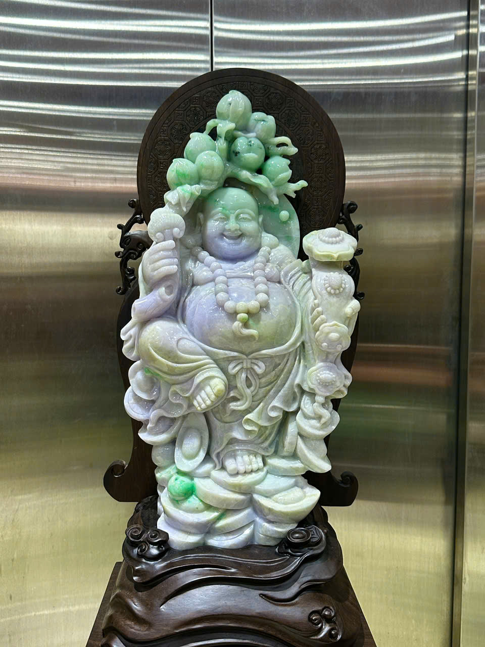 Thần Tài Di Lặc Ngọc Phỉ Thuý (Kèm giấy kiểm đinh)